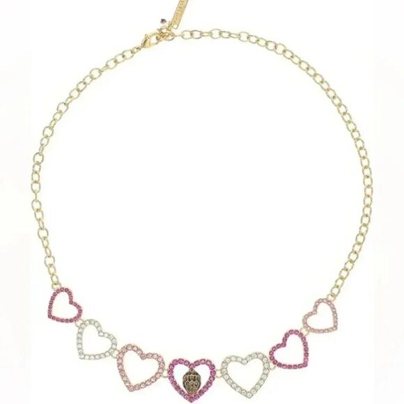 NWT Kurt Geiger Eagle Rhinestone Crystal Heart Necklace #TSNK - Picture 1 of 7